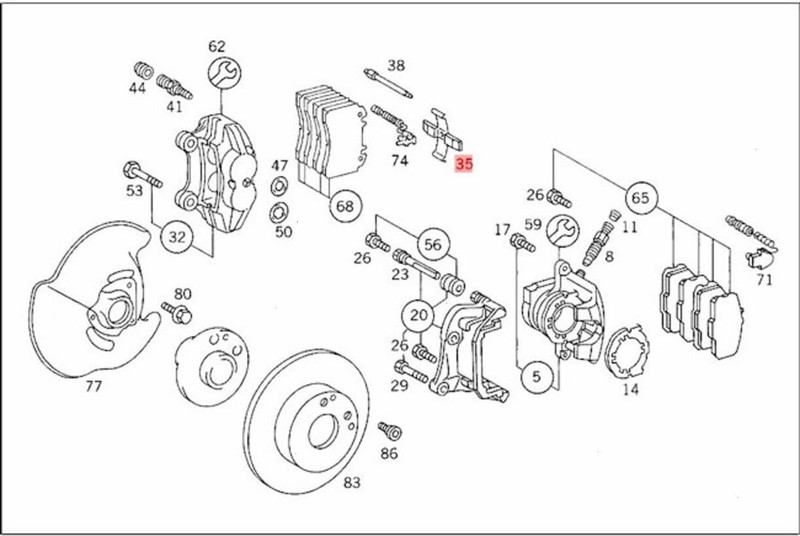 Genuine MERCEDES A124 C124 S124 W124 Cabrio Coupe Spring 2 Pcs 000421669164 gallery