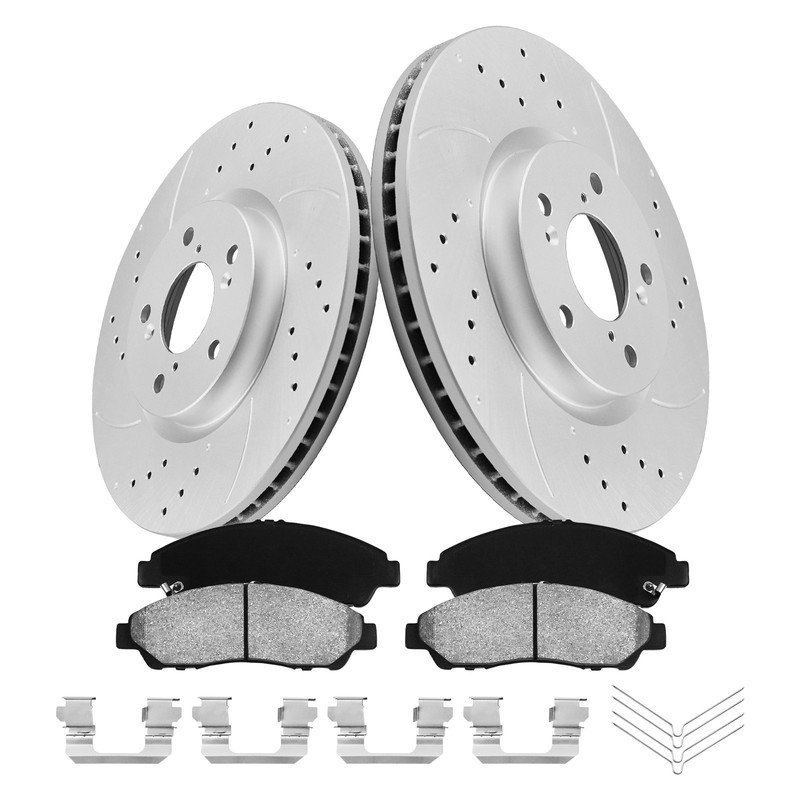 Front Drilled Brake Rotors Pads + Calipers Kits for 2007-2012 2013 Acura MDX gallery