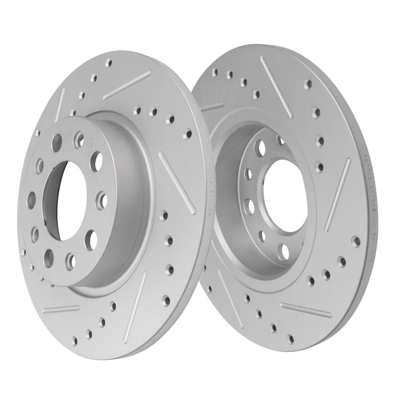 8pc Front Rear Drilled Brake Rotors Brake Pads Kit for Fiat 500X Jeep Renegade gallery