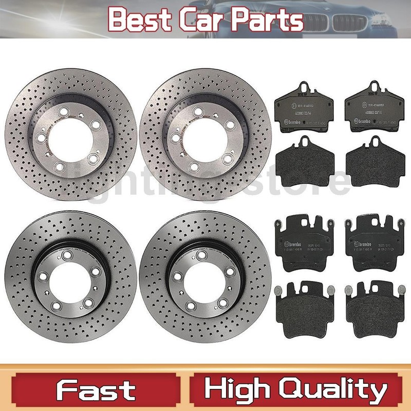 Front+Rear Brake Pads and Disc Rotors full set Fits Porsche Boxster 3.2L