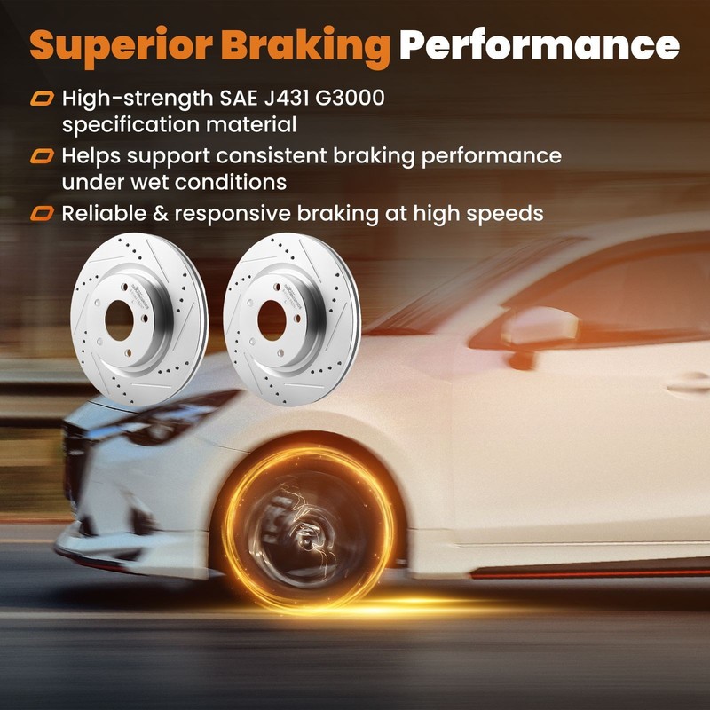 11.65 in Front Drilled and Slotted Brake Disc For Nissan Altima 07-23 S-31464 gallery