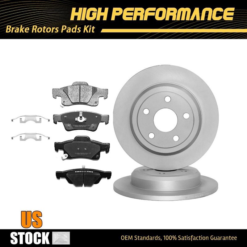 Rear Disc Brake Rotors + Ceramic Pads For Jeep Grand Cherokee Dodge Durango