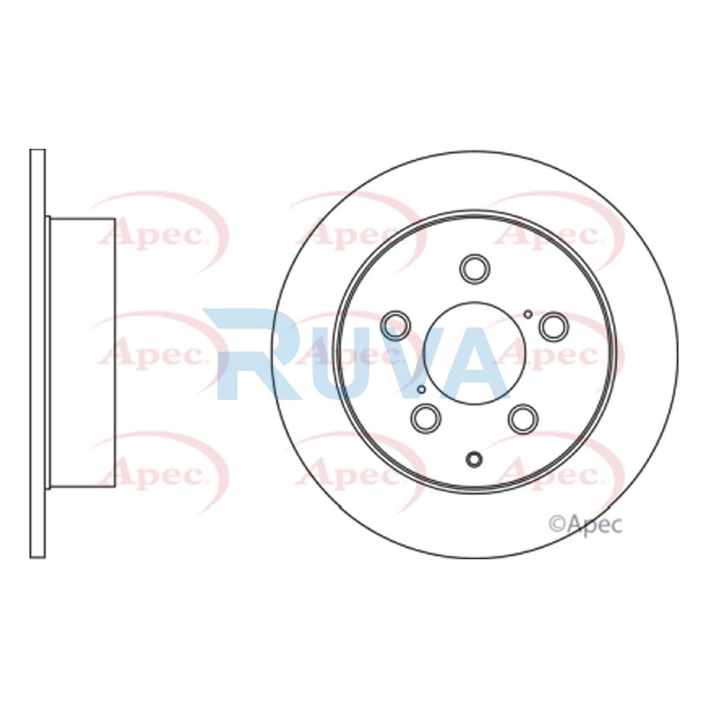 Fits Toyota Avensis 2005-2008 2.2 D Ruva Rear 1x Brake Disc 4243105050