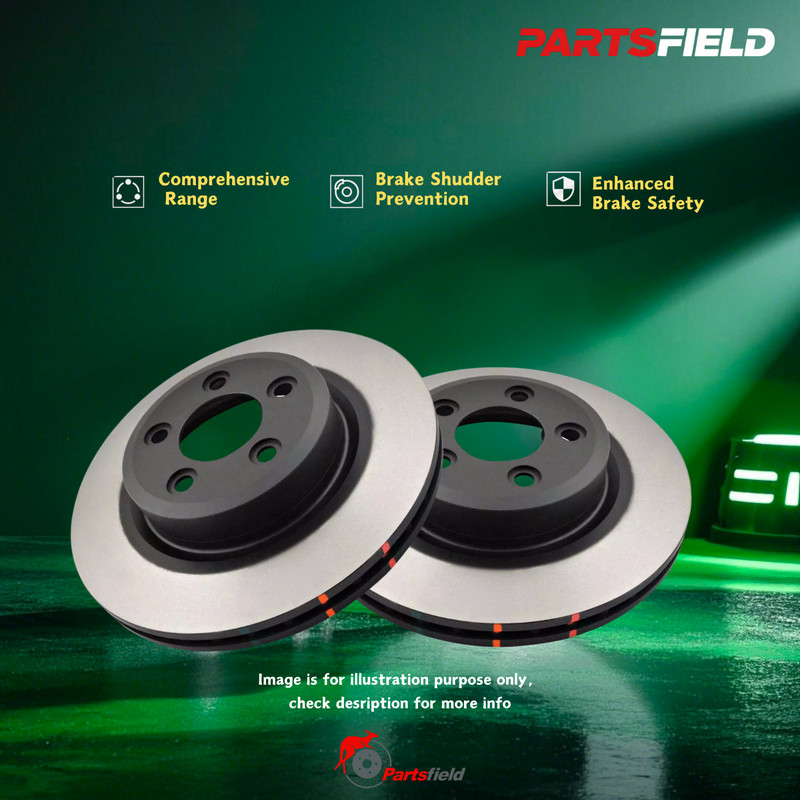 Pair front Disc Rotors for FORD MUSTANG FM 2.3L ECOBOOST/5.0L GT 2014-24 352mm