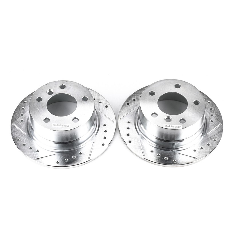 PowerStop Evolution Drilled And Slotted Rotors Pair Rear For BMW Z3