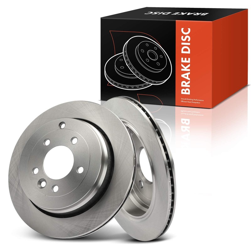 2Pcs 325mm Rear Side Disc Brake Rotors for Land Rover LR3 2005 2006-2009 V6 4.0L