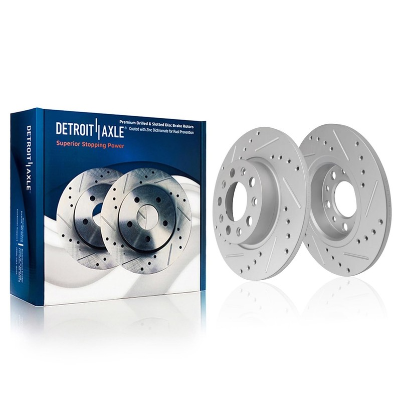 305mm Front & 278mm Rear Drilled Rotors Kit for Jeep Compass Renegade Fiat 500X gallery