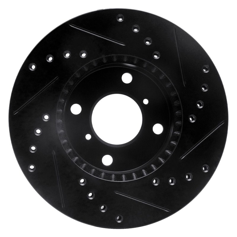 For Suzuki Aerio 02-07 Brake Rotor eLINE Drilled & Slotted 1-Piece Front Driver