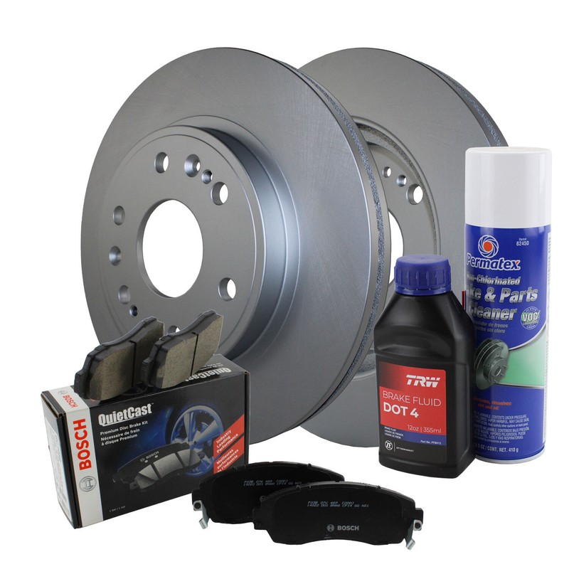 Front Brake Kit 330mm Disc Rotors & Bosch Ceramic Pad Set For Cadillac Chevy GMC