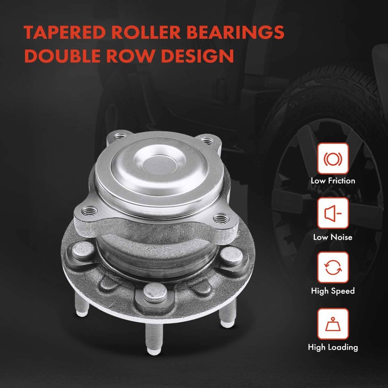 Drilled Brake Rotor & Ceramic Pads + Hub Bearing for Chevy Cruze 2013-2015 Rear gallery