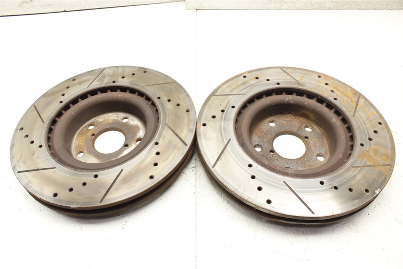 Front Slotted Brake Disc Rotors Aftermarket For 2016 Subaru WRX 15-21 gallery