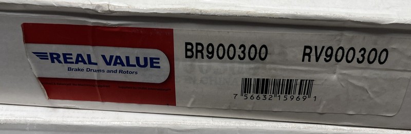 Disc Brake Rotor Real Value BR900300