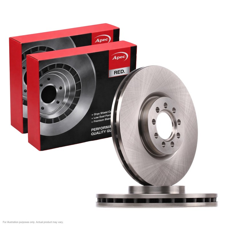 2X APEC Front Brake Discs for IVECO DAILY IV Van 40C14 GV, 290mm Vented DSK2534