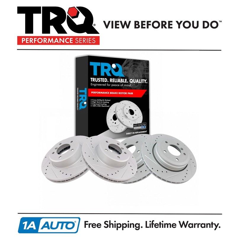 Front and Rear Brake Rotors Set For 2004-2007 BMW 525i 2008-2010 528i 530i
