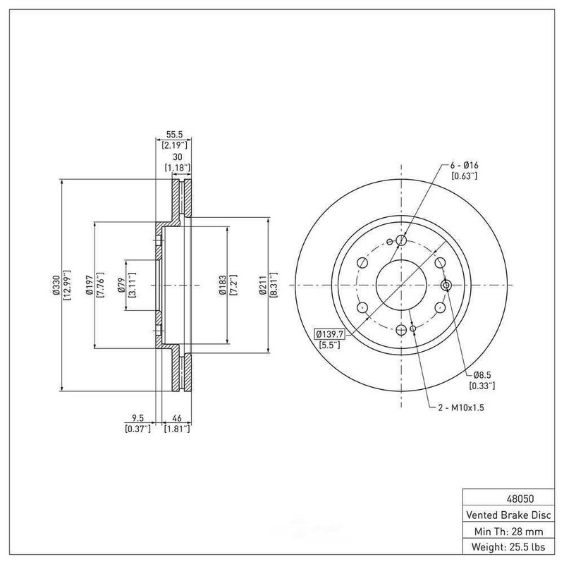 Frt Disc Brake Rotor DFC 600-48050 gallery