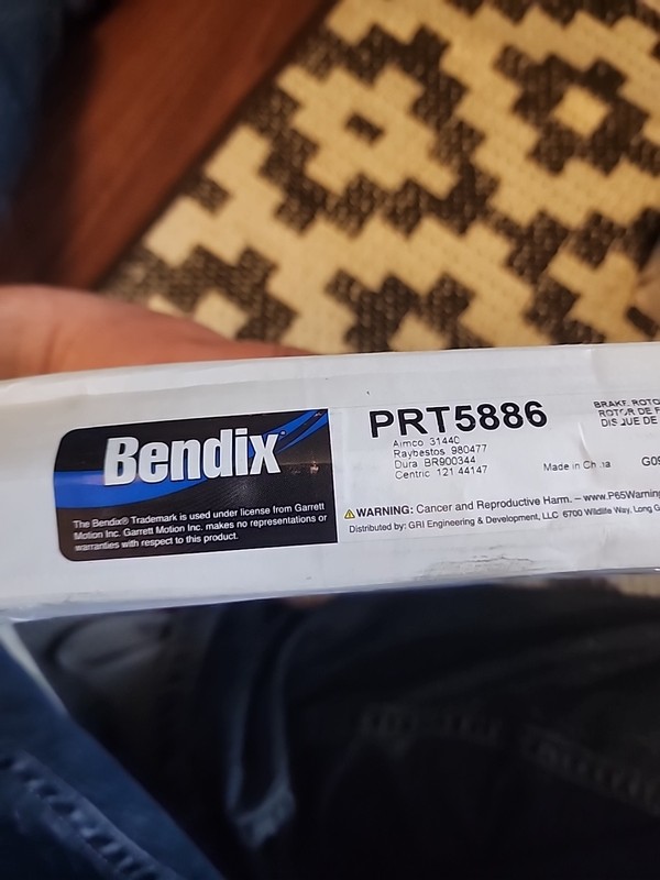 Bendix Premium Drum And Rotor Disc Brake Rotor P N Prt5886 gallery