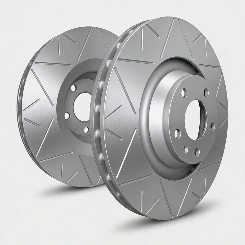 SP Performance V23-383-P Peak Silver Zinc Front Brake Rotors 09-15 Jaguar XF