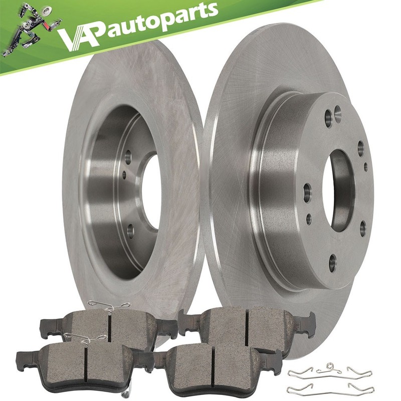 Rear Ceramic Brake Pad & Rotor Kit For 2016 2017 2018 2019 2020 Honda Civic
