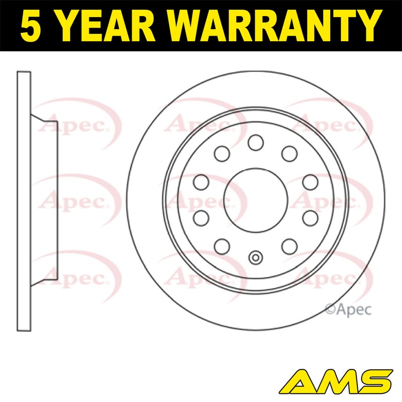 Fits Golf Passat Tiguan Allspace Q3 Alhambra Superb Brake Disc Rear AMS