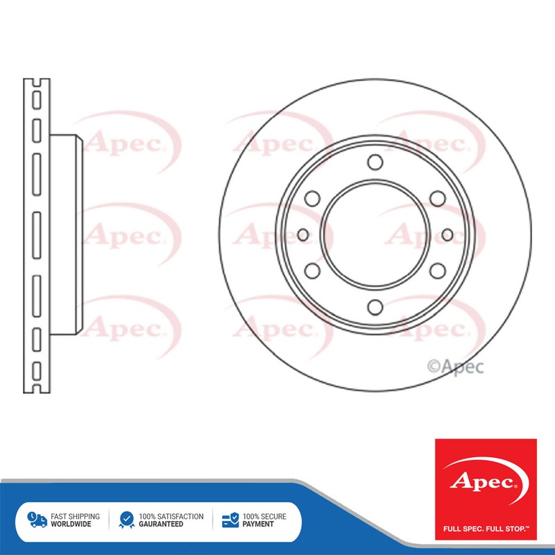 Fits Toyota Hilux 1989-1997 2.4 D TD 3.0 3.5 4.0 Brake Disc Front Apec