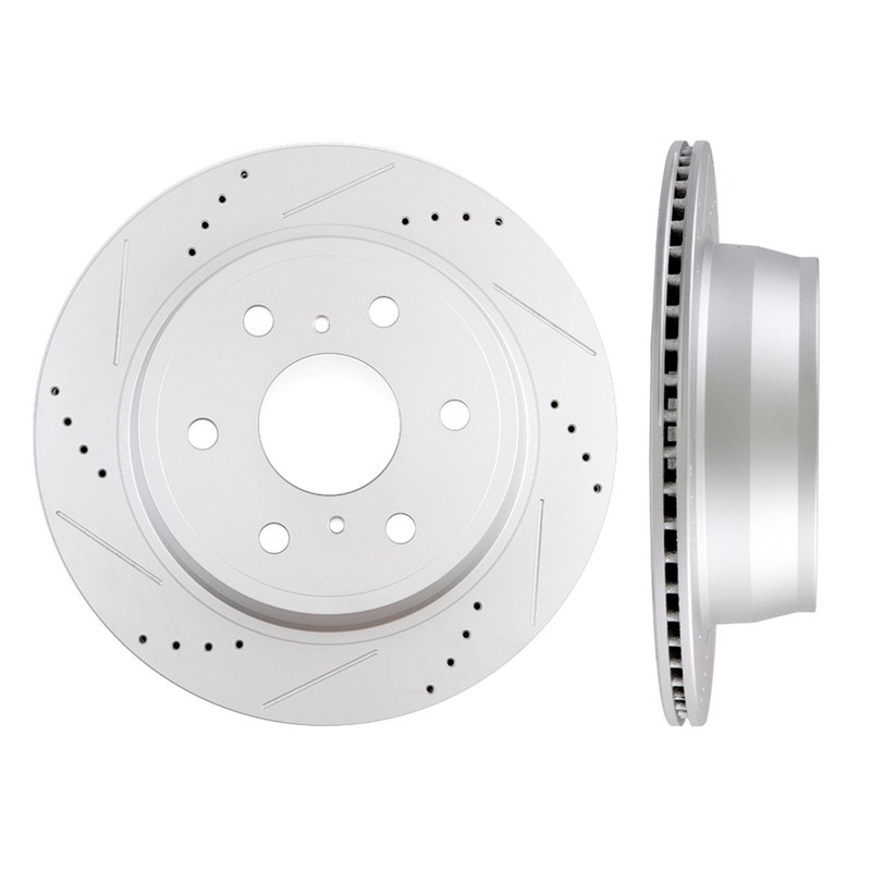 Rear Drilled & Slotted Brake Rotors For Cadillac Escalade Chevy GMC Sierra Yukon