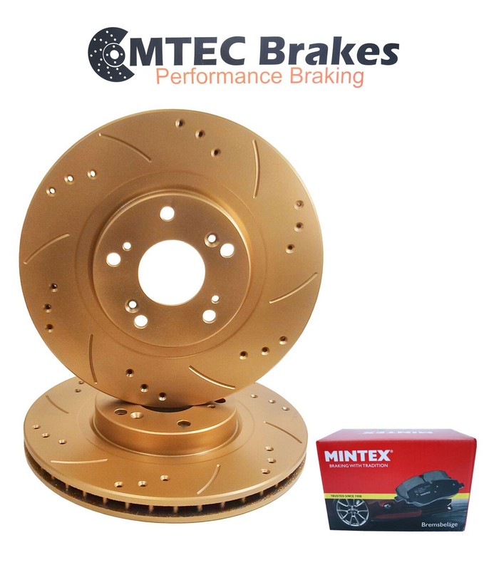 Lexus IS200 GXE10 99-05 Front Brake Rotors Grooved Gold Edition &