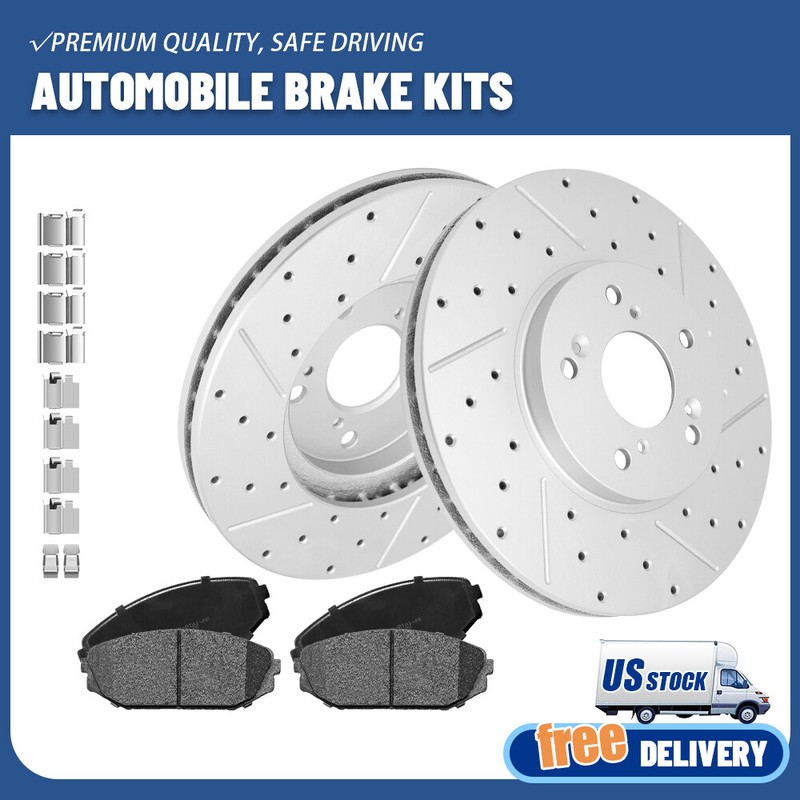 Front Brake Rotors & Ceramic Brakes Pads Set for Honda Odyssey Acura MDX