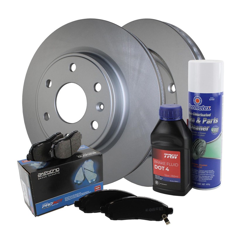 Front Brake Kit 325mm Rotors & Akebono Ceramic Pads For Enclave Traverse Outlook