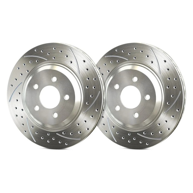 For Chrysler LeBaron 89-95 Double Drilled & Slotted 1-Piece Front Brake Rotors gallery