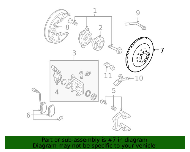Genuine Audi Disc Brake Rotor 4E0-615-601-L gallery