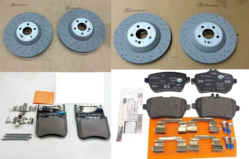 Gen Front and Rear Brake Rotors Pads & Sensors Kit For 2014-17 Mercedes S550(e）