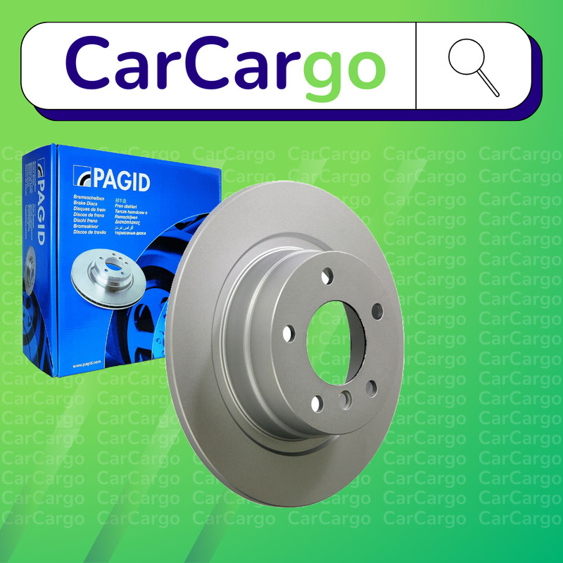 Pagid Solid Rear Brake Discs Pair For BMW 1 Series 120i 2004-2012 296 mm