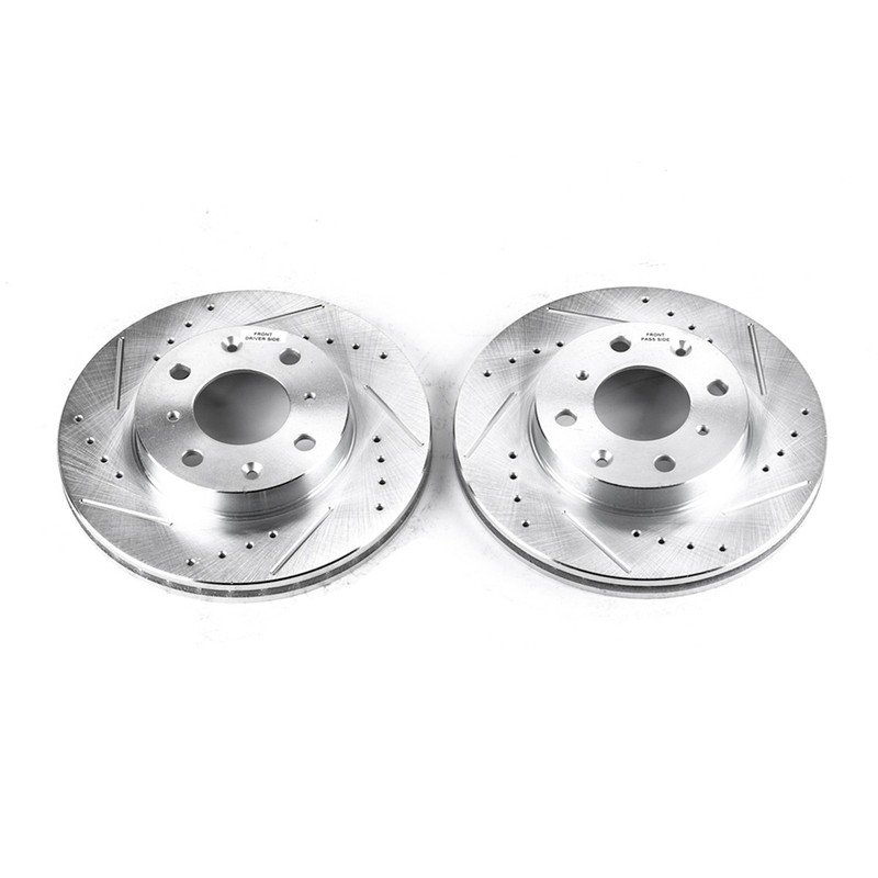 JBR525XPR Powerstop 2-Wheel Set Brake Discs Front FWD 4-Wheel ABS for Civic