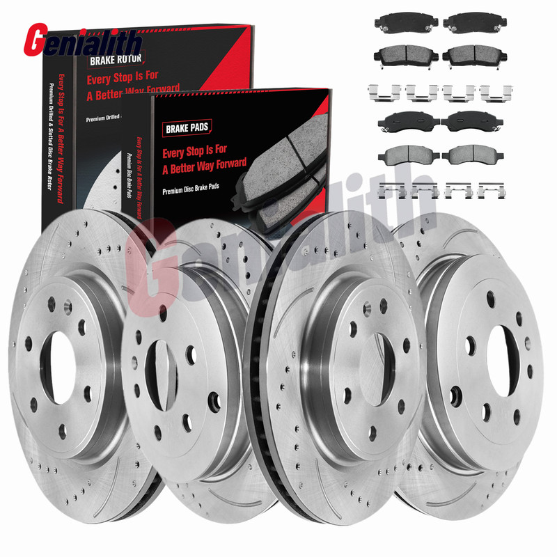 Front Rear Rotors Brake Pads for 2007 – 2016 Chevy Traverse GMC Acadia Enclave