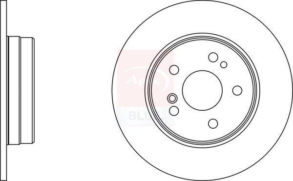 2x Brake Discs Pair Solid fits MERCEDES C200 2.0 Rear 00 to 02 M111.955 290mm gallery