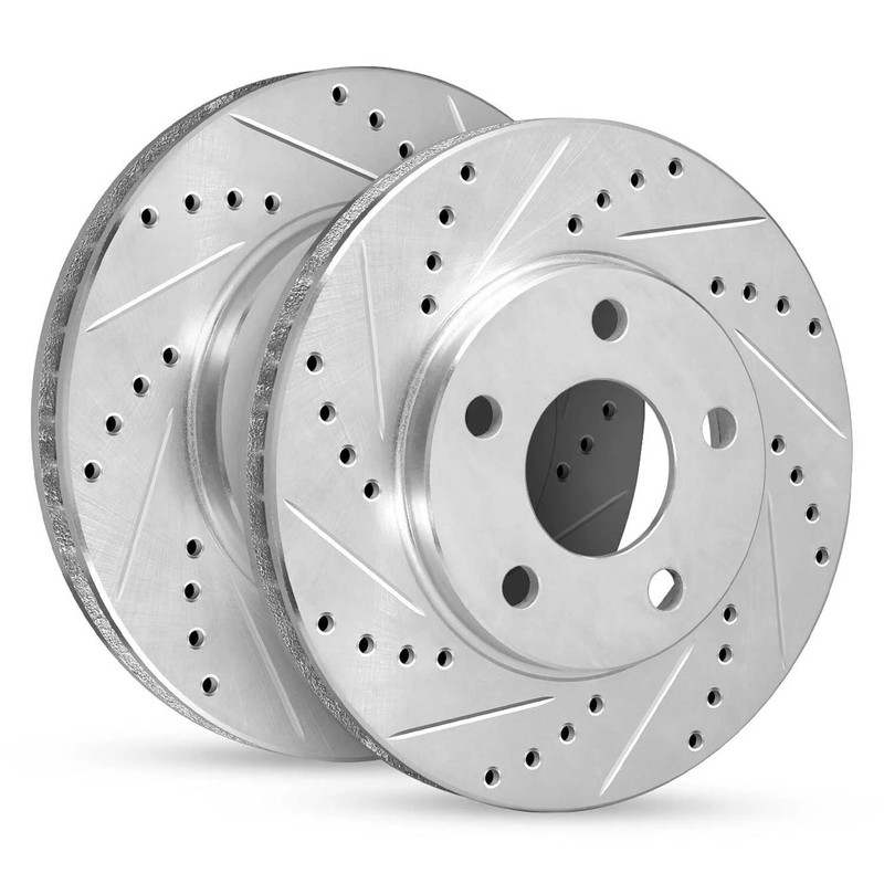 For Nissan Versa 20-25 R1 Concepts Drilled & Slotted Front Brake Rotor Set