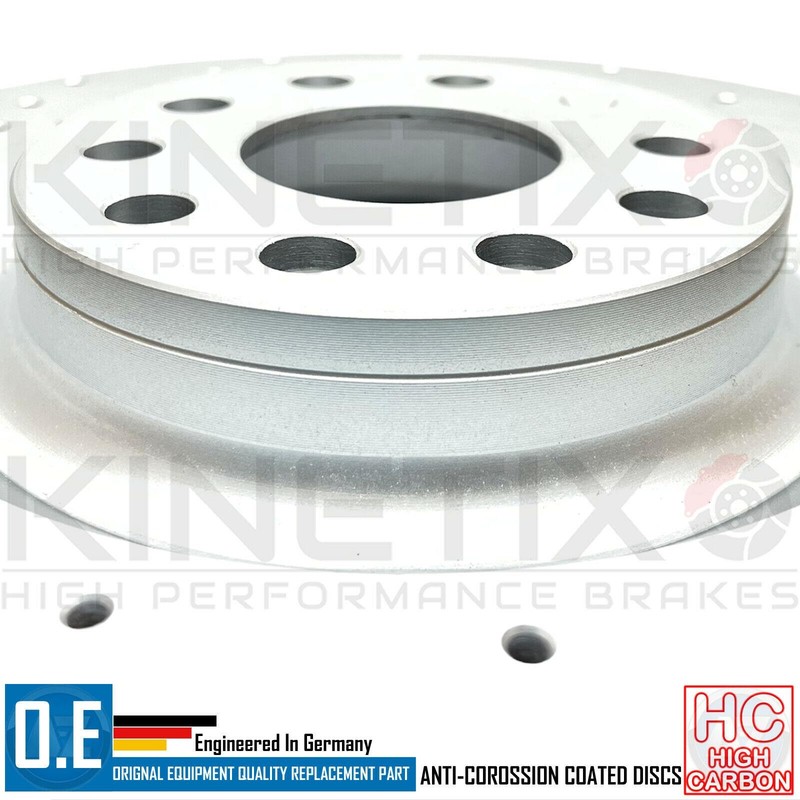 FOR VW GOLF R MK6 FRONT CROSS DRILLED PERFORMANCE BRAKE DISCS PAIR 345mm gallery