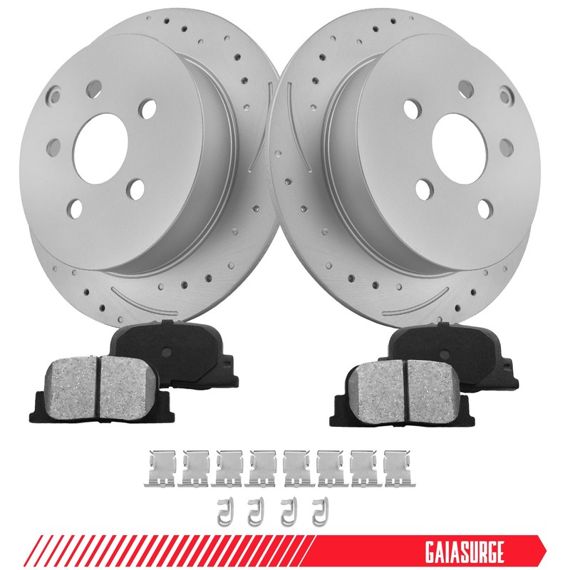 10.6” Rear Solid Brake Rotors Brake Pads for 2005 2006-2010 Scion TC