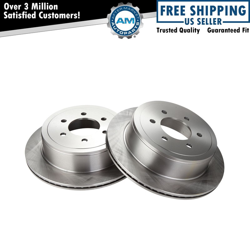 Rear Brake Rotors Solid For 2004-2011 Ford F-150 2006-2008 Lincoln Mark LT
