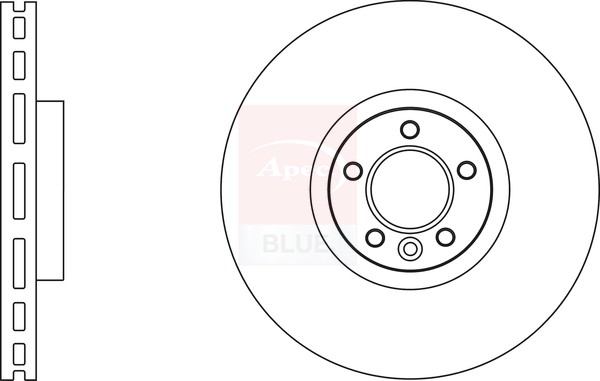 Brake Disc Single Vented Front 380mm SDK6660 Apec Blue LR016176 LR027106 Quality gallery