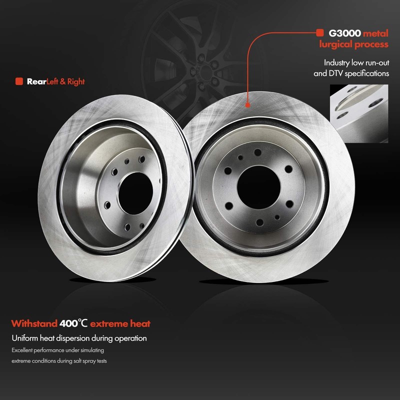 Rear Side Disc Rotor & Ceramic Pad for Chevy Trailblazer SSR GMC Isuzu Olds Saab gallery