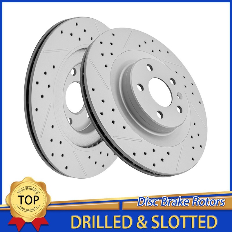 320mm Vented Rear Drilled Disc Rotors For Volvo XC90 XC60 V60 V90 Cross Country