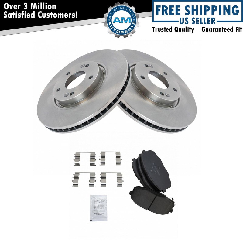 Front Premium Posi Ceramic Disc Brake Pad & Rotor Kit for 10-13 Kia Forte