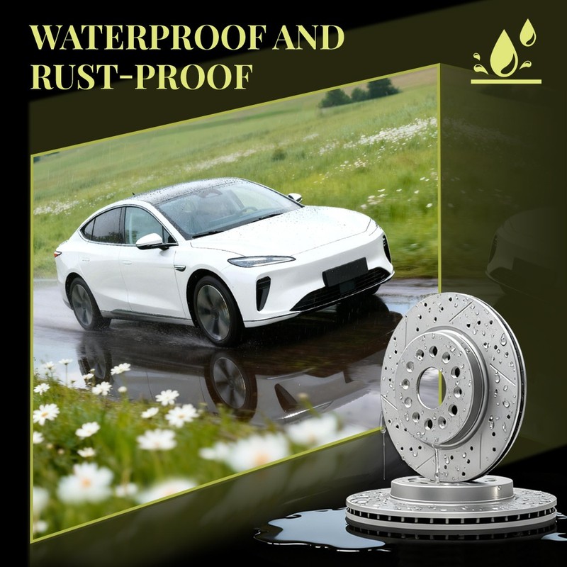302mm Rear Solid Drilled Brake Rotors for 2006-2009 2010 2011 Audi A6 A6 Quattro gallery