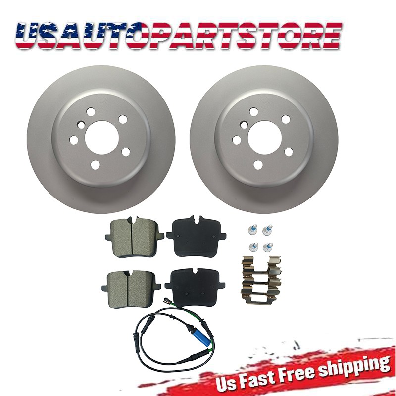 Rear Brake Kit Disc Rotor Ceramic Pads for 2019 2020 2021 2022 2023 BMW X3 X4