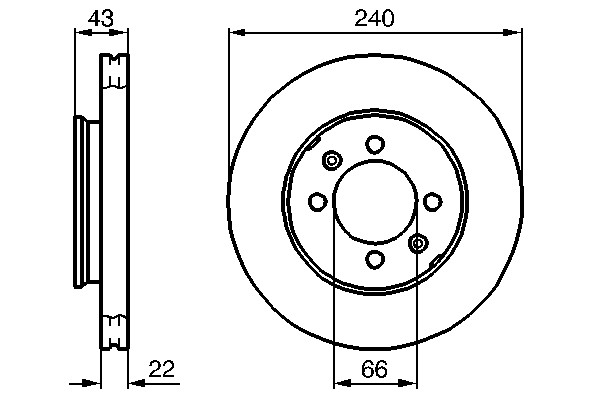 2x Brake Discs Pair Vented fits ROVER 115 XP 1.5D Front 94 to 98 TUD5 239.9mm gallery
