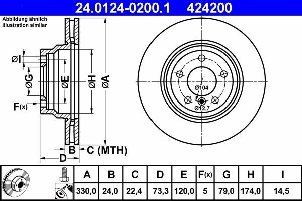 Pair Front Brake Rotors Premium Ate German 2006 BMW 330i 330xi 34 11 6 764 645 gallery