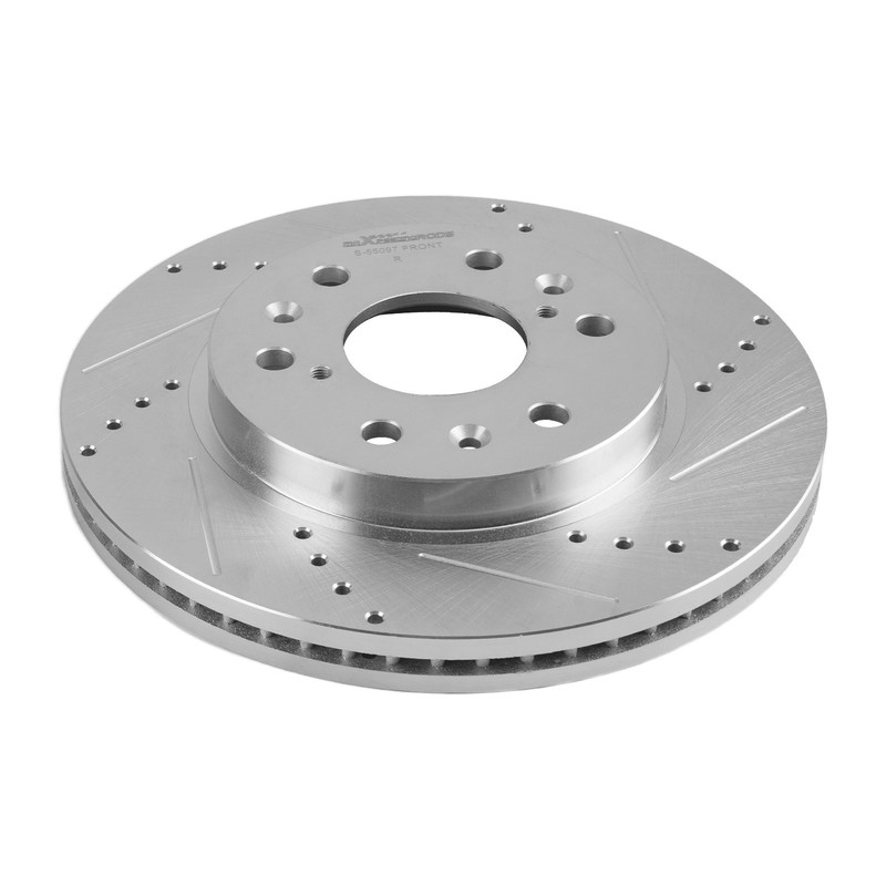 Front Drilled & Slotted Brake Rotor Set for Chevrolet Avalanche 2007-13 S-55097 gallery