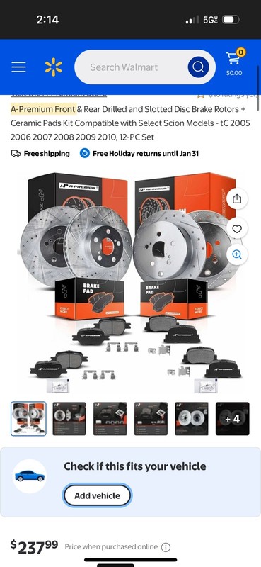 Front Vented & Rear Solid Disc Brake Rotors + Ceramic Vented (F) & Solid (R)