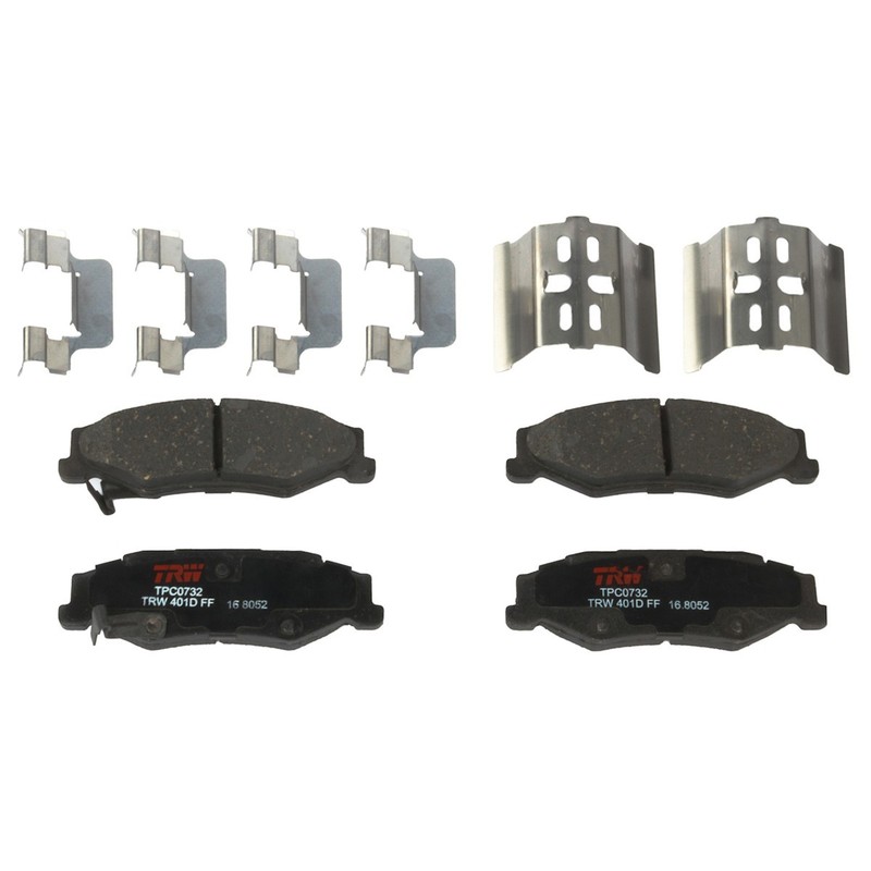 TXC0732 TRW Brake Pad Sets 2-Wheel Set Rear for Chevy Chevrolet Corvette XLR